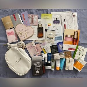 35 Piece Skincare Samples and Stila Crossbody Bag